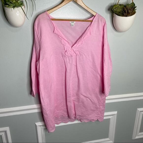 J. Crew Tops - J.Crew Linen Pink plus size XXL SUMMER TOP